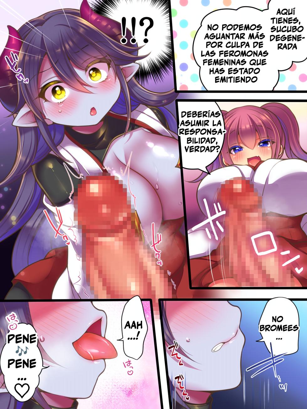 [Amuai Okashi Seisakusho (Reitou Mikan)] TS Succubus Taimashi VS Mesugaki Taimashi ~TS Succubus Taimashi Haiboku! Kutsujoku no Haiboku Les Rape~ [Spanish] [TF SCANS] - Page 12