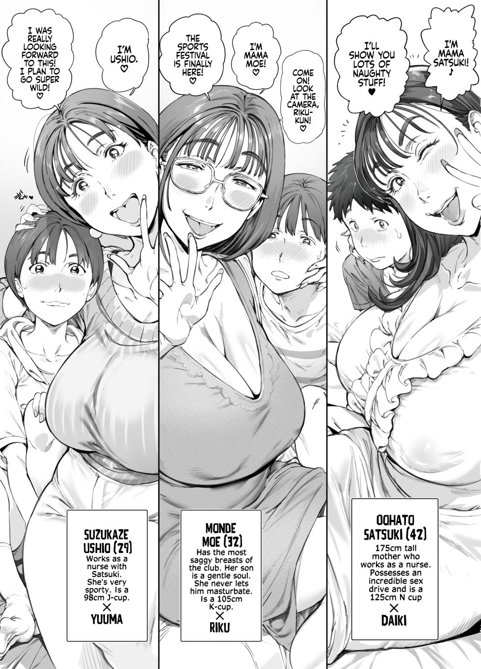 [Vadass (Oltlo)] Dekiai Kansatsu Nikki 2 Mama Tomo Mi~nna de Hamedori Daiundoukai! | A Doting Mother’s Observation Diary 2: Mommy's Friend's Sports Festival Sex Tape [English] [Coffedrug] - Page 12