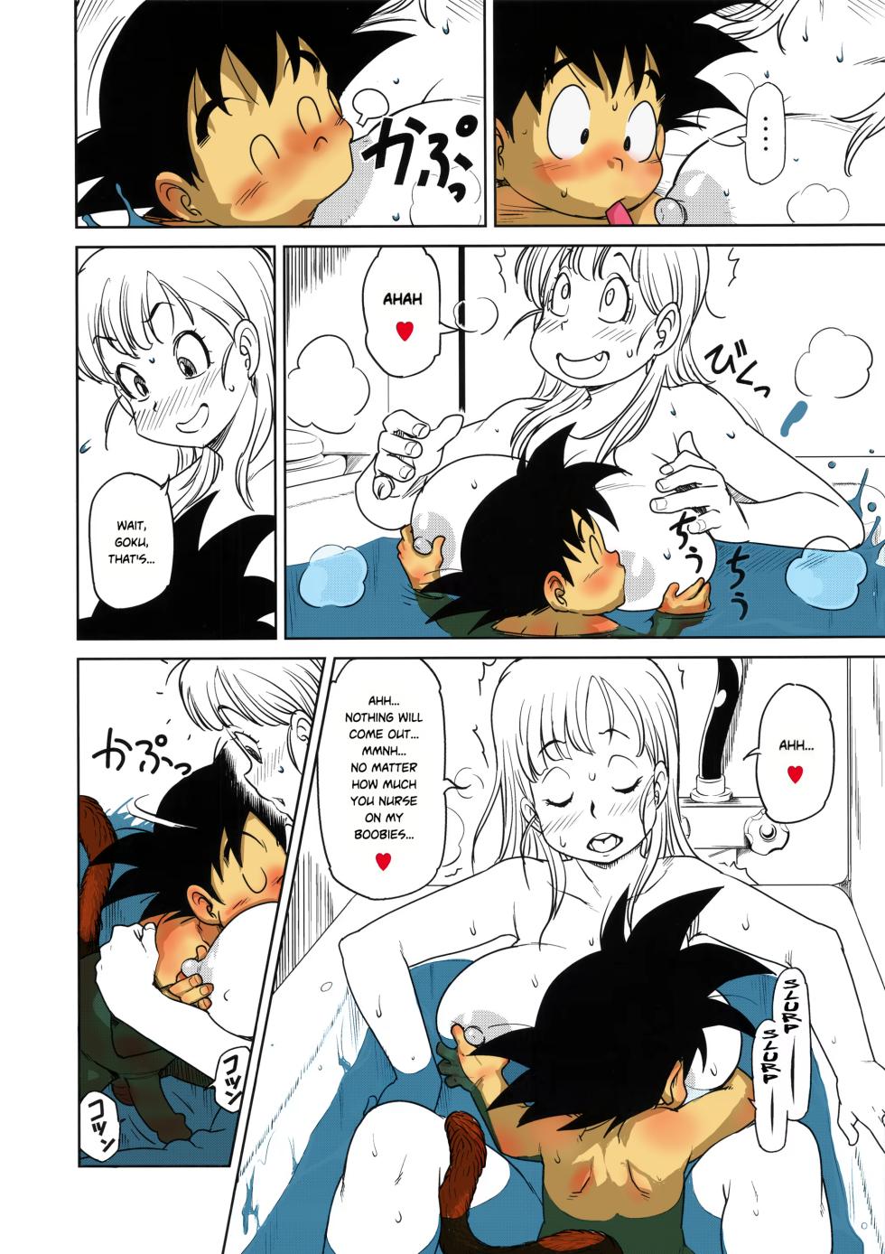 ErmonGirl - kid goku X bulma and that pig character coloured (partially) - Page 8