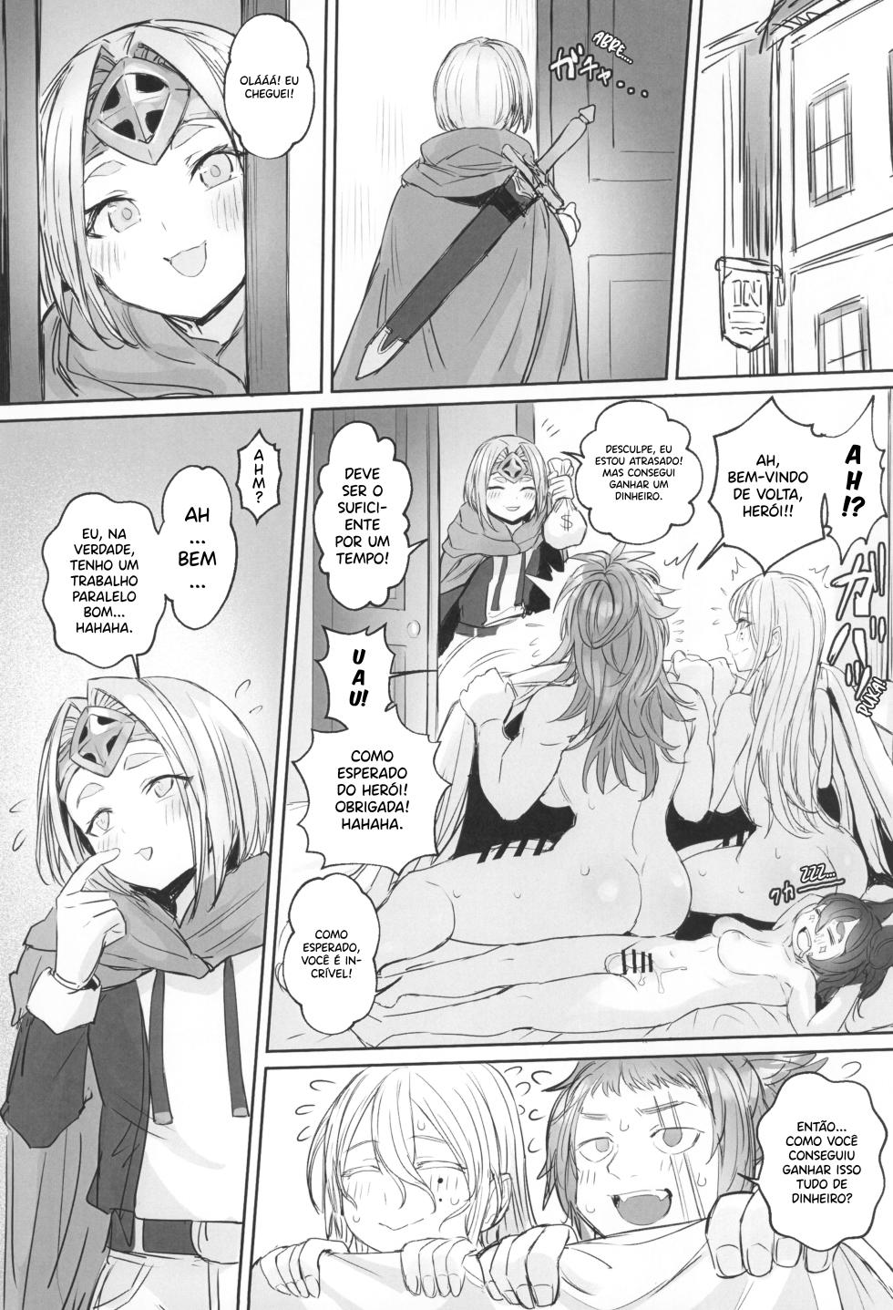 (SC2025 Summer) [Kuromogu Teikoku (Kurumogu)] Otokonoko Yuusha no Himitsu no Fukujou | O trabalho paralelo do herói [Portuguese-BR] - Page 20