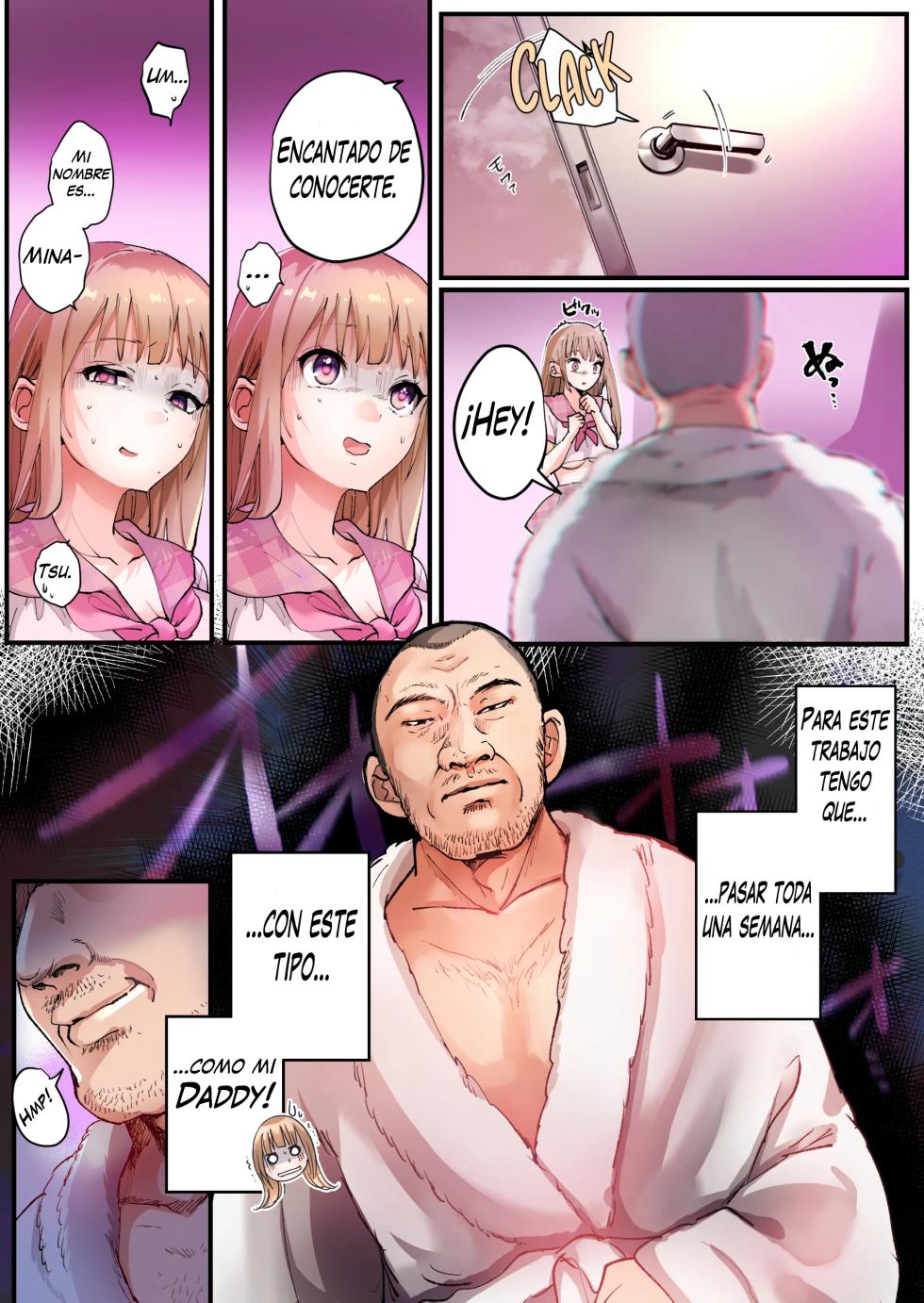 [Amuai Okashi Seisakusho (Tsukumaru)] TS Shite Papa no Ecchi na Musume ni naru Beit Soshite Musume Ochi suru made ga Set [Spanish] [TF SCANS] - Page 4