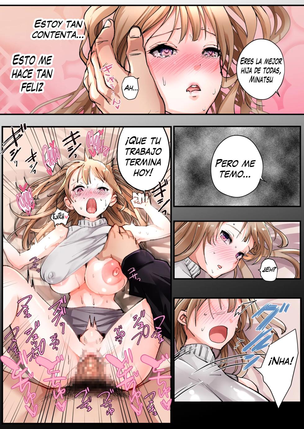 [Amuai Okashi Seisakusho (Tsukumaru)] TS Shite Papa no Ecchi na Musume ni naru Beit Soshite Musume Ochi suru made ga Set [Spanish] [TF SCANS] - Page 27