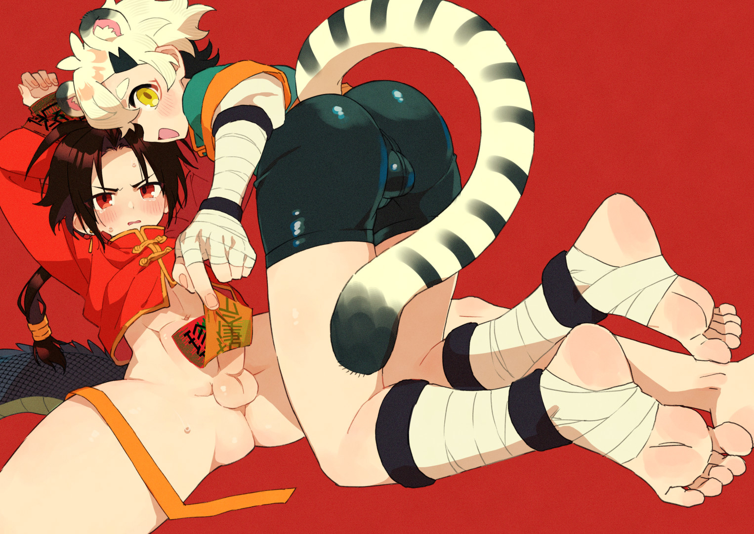 [Pometeor (Enotou)] Byakko-kun to Seiryuu 3 ~Byakko bunshin hen~ [Chinese] [Digital] [ポメテオ (えのとう)] 白虎くんと青龍 - Page 29