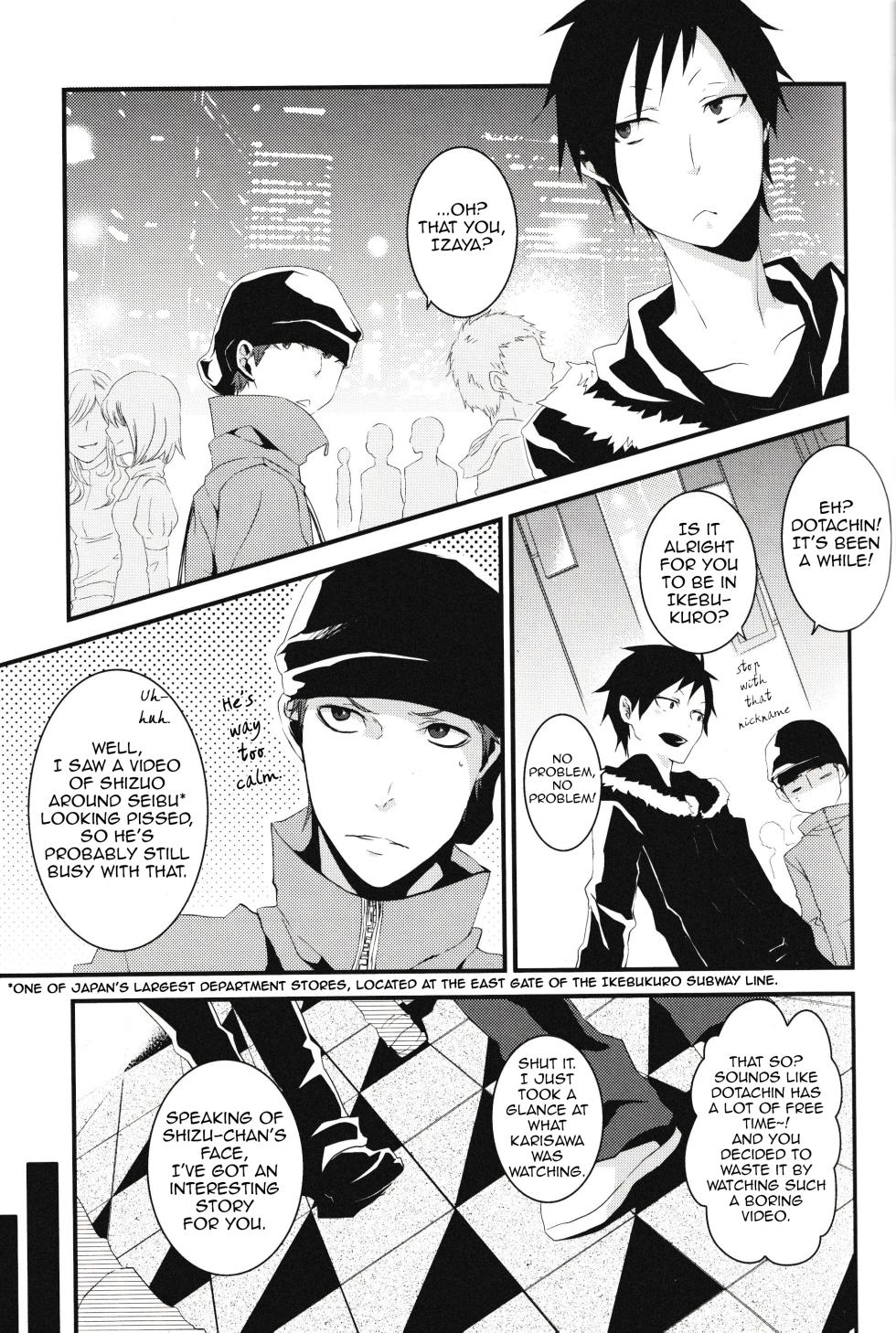 [Spider-Cage Ashiya] 0.5 Seconds Before Sleeping Beauty Wakes Up – Durarara!! dj [Eng] {KCK-Amateur Scans} - Page 3