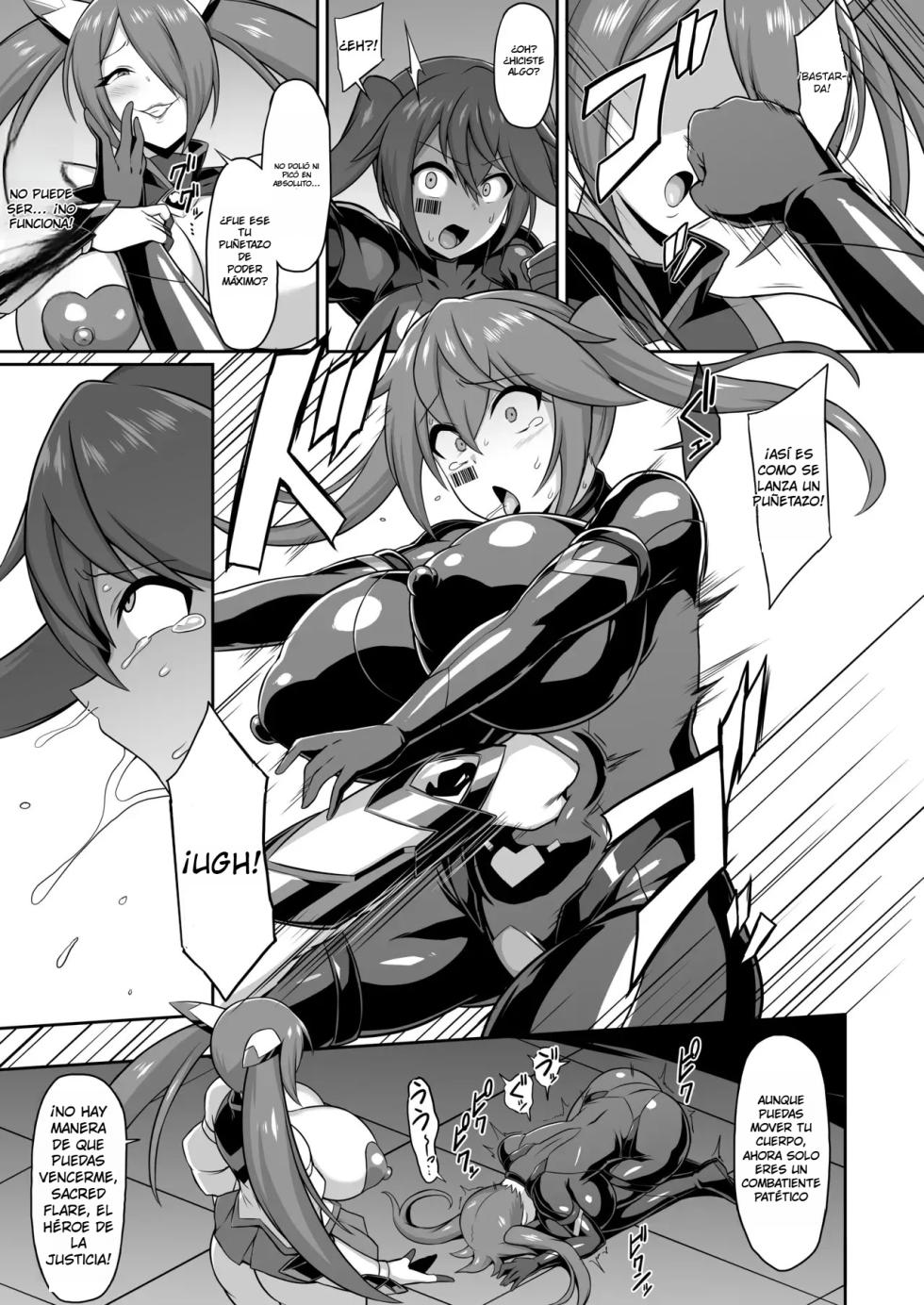 [Ikameshi Shokudou (Ikameshi)] Seisou Kouki Sacred Flare & Aqua -Buzama Sentouin-ka Songen Hakai Keikaku-｜Princesas del Atuendo Sagrado׃ Las Santas Flare & Aqua -El Plan para Degradar a las Combatientes y Destruir su Dignidad- {Spanish} {EbisuTraslade - Winder} - Page 29