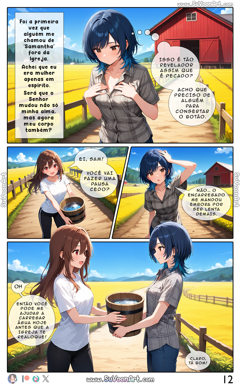 [SuVoonArt] Abrace Sua Fé | Embrace Your Faith Ch. 1  [Portuguese-BR] [BLACKSUB] [AI Generated] - Page 13