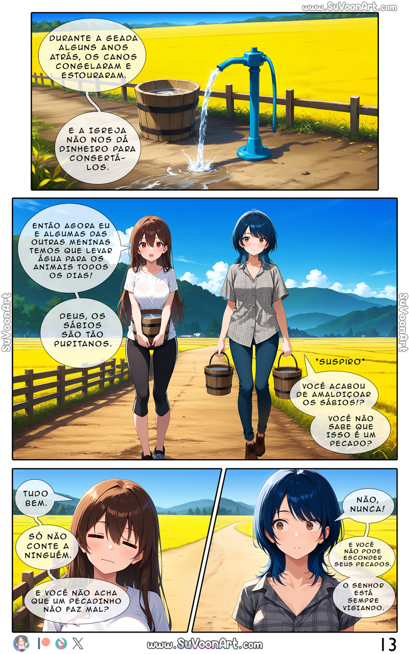 [SuVoonArt] Abrace Sua Fé | Embrace Your Faith Ch. 1  [Portuguese-BR] [BLACKSUB] [AI Generated] - Page 14