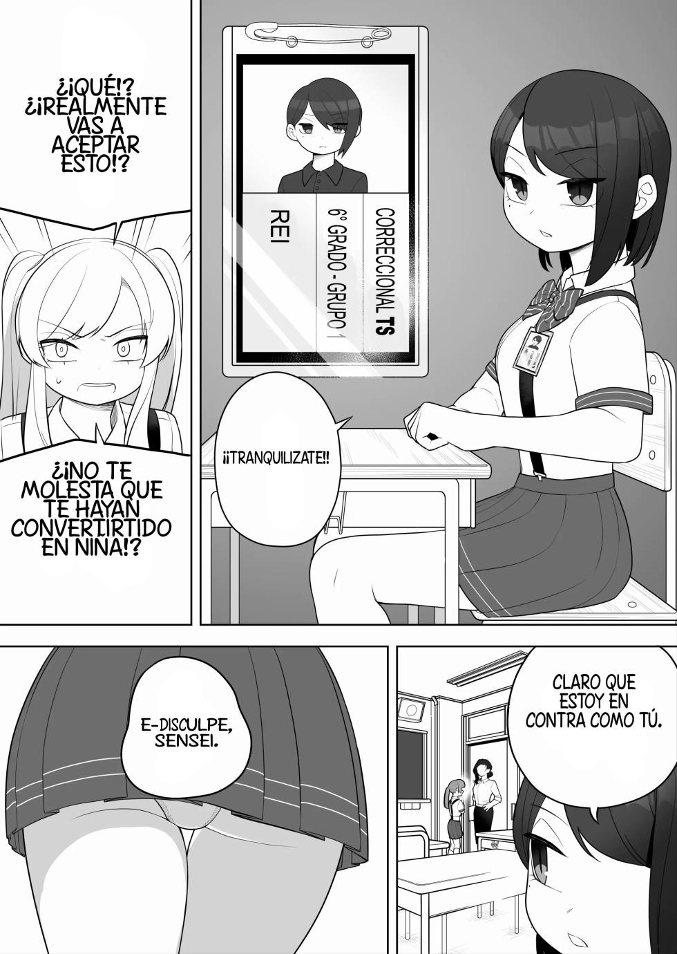 [Amuai Okashi Seisakusho (Ochita Ato Daisuki Samurai, Ahoge Kinoko)] Kyousei Gimukyouiku! TS Ecchi na Onnanoko Kunrenkou! [Spanish] [TF Scans] - Page 4