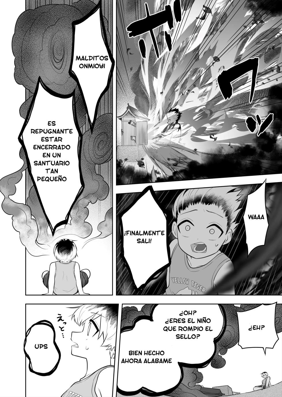 [Amuai okashi seisakusho (Ahoge kinoko)] Hokora no Fuuin o Toite Akujin ♂♀ no Kenzoku ♀ ni Sarechau Hanashi | Rompí el sello y me convertí en el vasallo del dios maligno ♂♀ [Spanish] [TF Scans] - Page 6