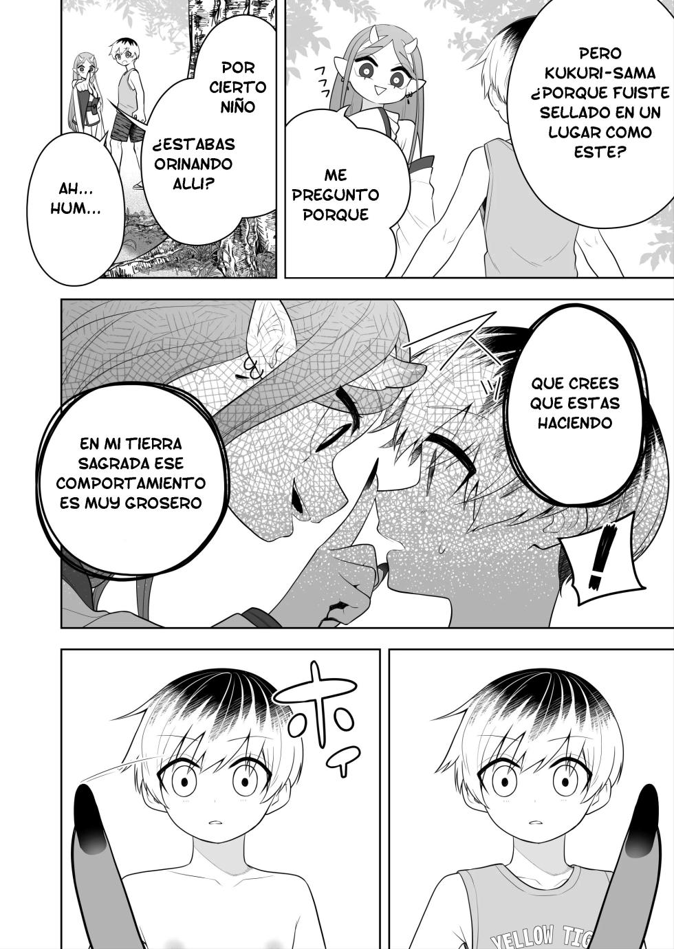 [Amuai okashi seisakusho (Ahoge kinoko)] Hokora no Fuuin o Toite Akujin ♂♀ no Kenzoku ♀ ni Sarechau Hanashi | Rompí el sello y me convertí en el vasallo del dios maligno ♂♀ [Spanish] [TF Scans] - Page 8