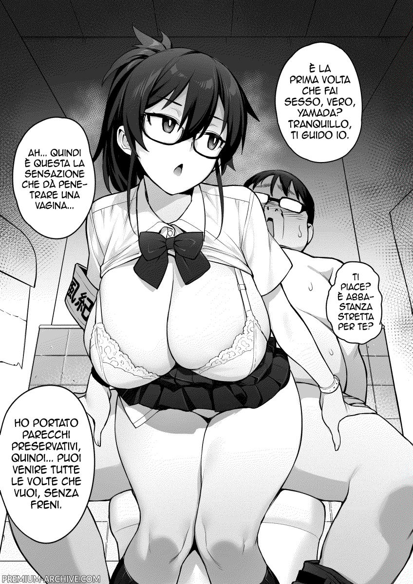 [TRY&Hougen Futari Shakai (Hougen)] Atarashii Fuuki Iinchou ga Kyonyuu Sugiru Ken｜Si dice che la nuova presidente del comitato disciplinare abbia un davanzale pazzesco [Italian] - Page 9