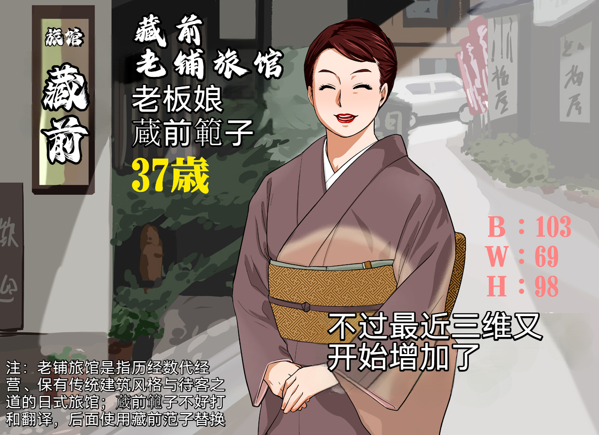 [Eromafia (Edo Shigezu)] Shinise Ryokan Kuramae Okami Kuramae Noriko 37-sai B103 W69 H98 Dosukebe Service Hajimemashita.[Chinese][考古学家汉化] - Page 3