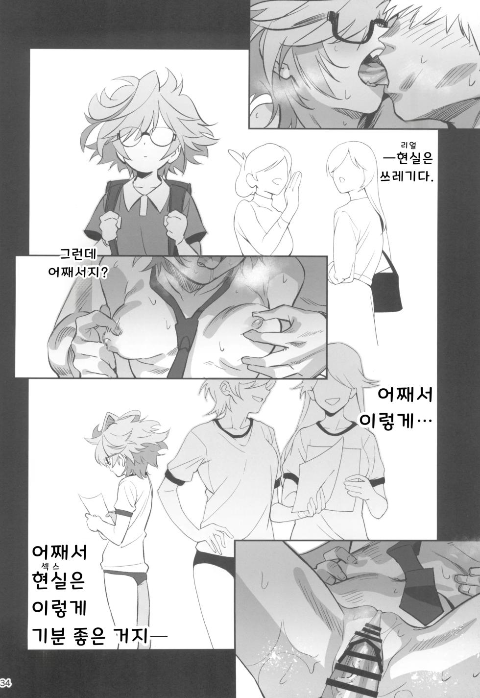 (C105) [Dokudami (Okita Ababa)] Tensai Hakase na Senpai ga Yarichin na Kouhai ni NTRreta Hanashi | 천재 박사 선배가 문란한 후배에게 NTR 당한 이야기 [Korean] - Page 34