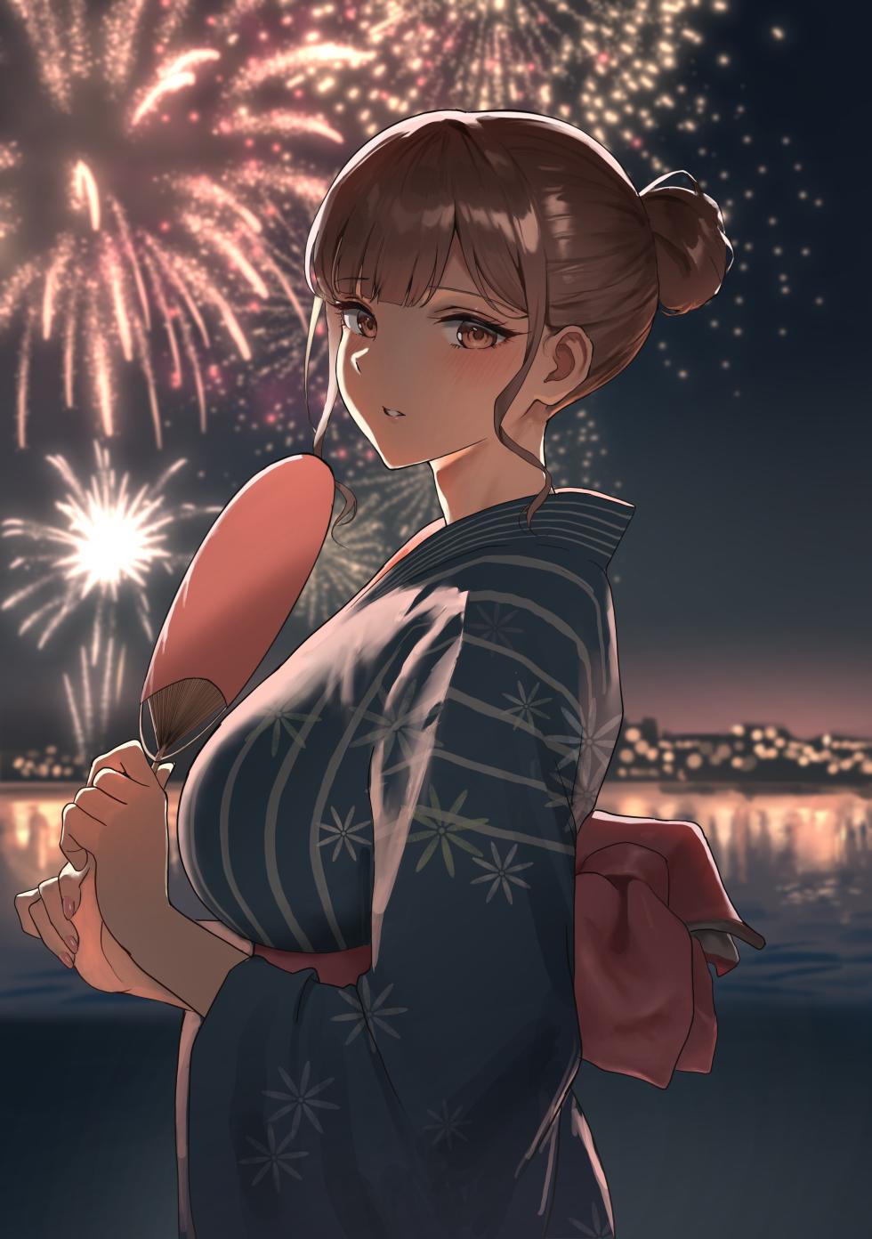 [Anteiru] Natsumatsuri o Nukedashite Hotel de Hanabi o Minagara Suiei-bu no Sensei to Asedaku Sex | 여름 축제를 빠져나와 호텔에서 불꽃놀이를 보면서 수영부 선생님과 땀투성이 섹스 [Korean] - Page 2
