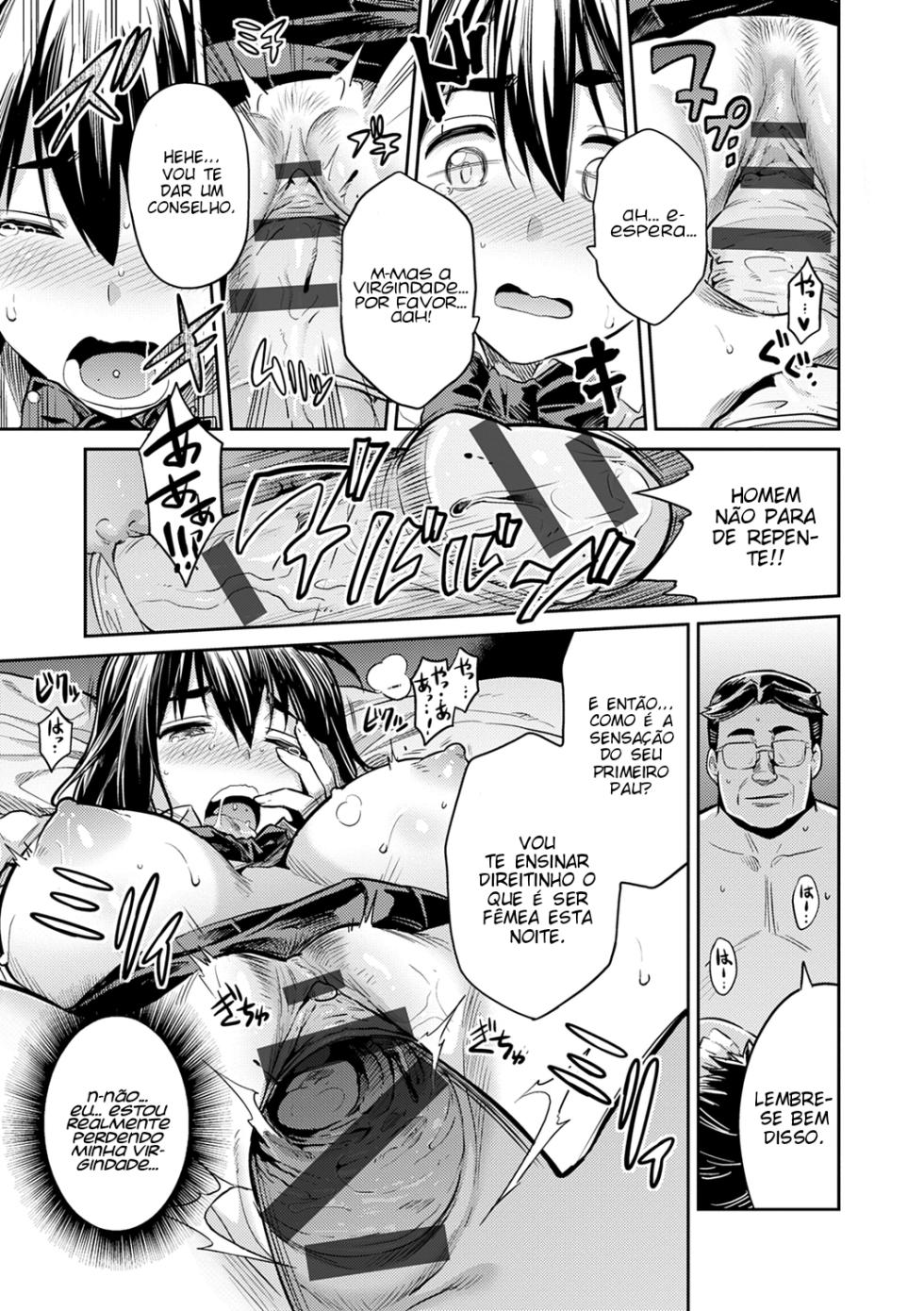 [Hinotsuki Neko] Junjou × Hatsujou × Kuro Gal jou ~Jimiko na Watashi ga Enkou Bitch JK ni natta Riyuu~ | De garota para Programa (COMIC Grape Vol. 52) [Portuguese-BR] - Page 9