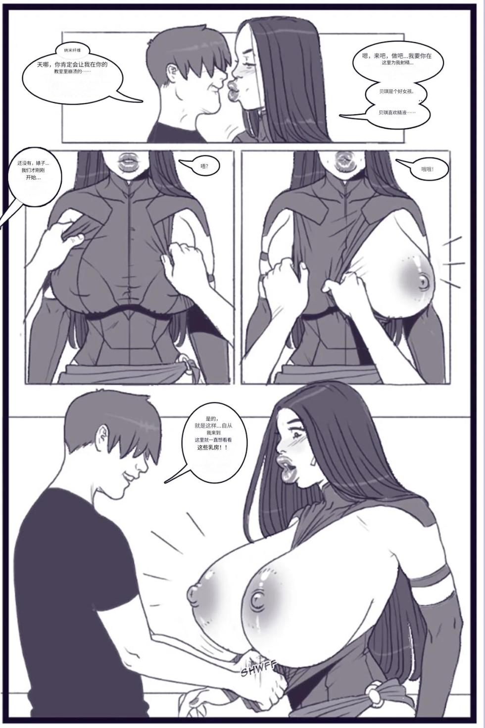 X_Academy_Bimbofied_-_Psylocke个人机翻 - Page 38
