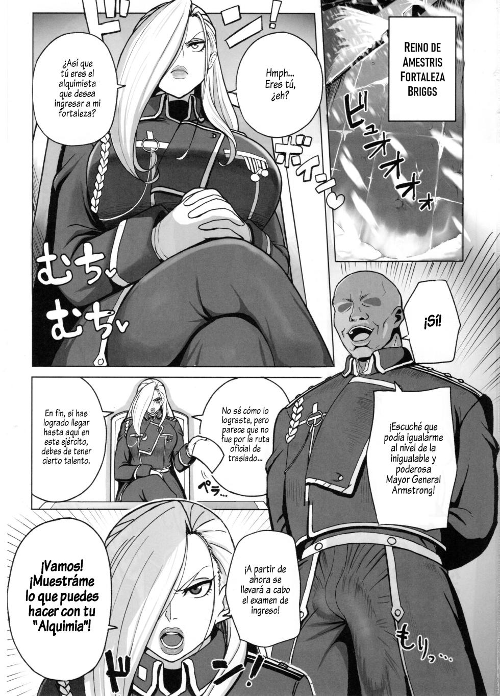 (C102+C106) [Guhan Shounen] Jukujo Shougun VS Saimin no Renkinjutsushi + Muchi na Jukujo o Damashite Pakoro｜La General Madura VS El Alquimista Hipnótico + Seduje y Me Cogí a una Ingenua MILF (Fullmetal Alchemist) [Spanish] [Al chile no sé Scan] - Page 3