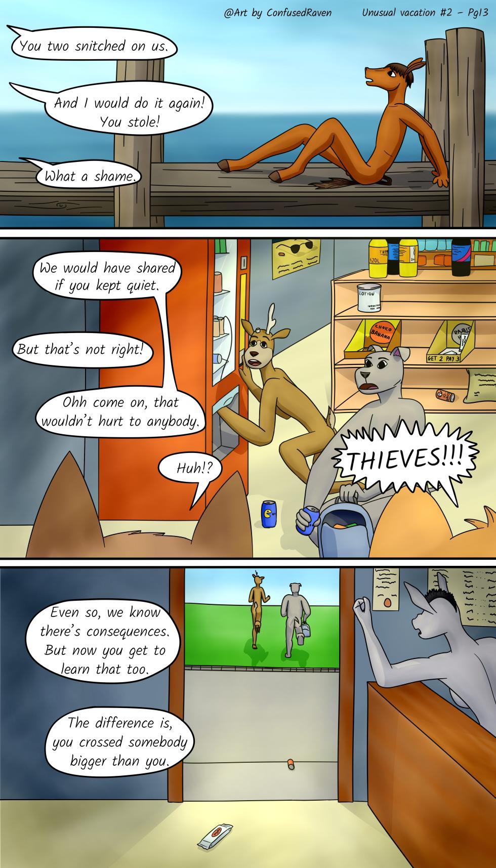 [ConfusedRaven] Unusual Vacation #2 - What are friends for - Page 13