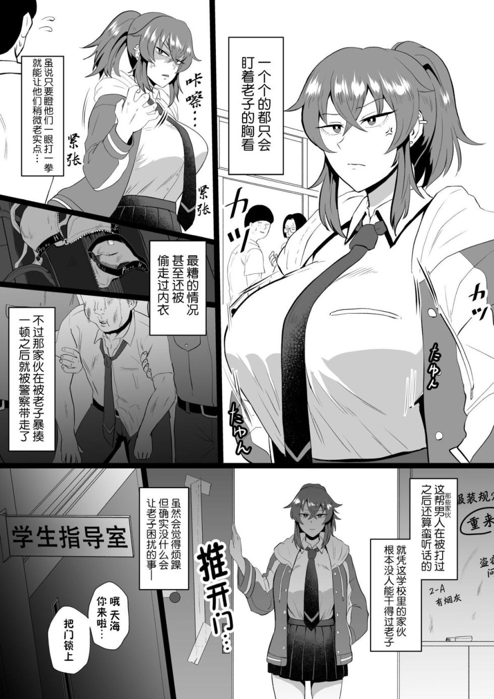[Hotel Shikinseki (Protohotel)] "Ore, Nanka Okashii ka?" Amami Ryuuki wa Seito Shidouchuu! | 「老子有哪里很奇怪嗎？」※天海龍姬在學生指導中！ [Chinese] [貉耳萌个人汉化] [Digital][暗狼去码][Decensored] - Page 4