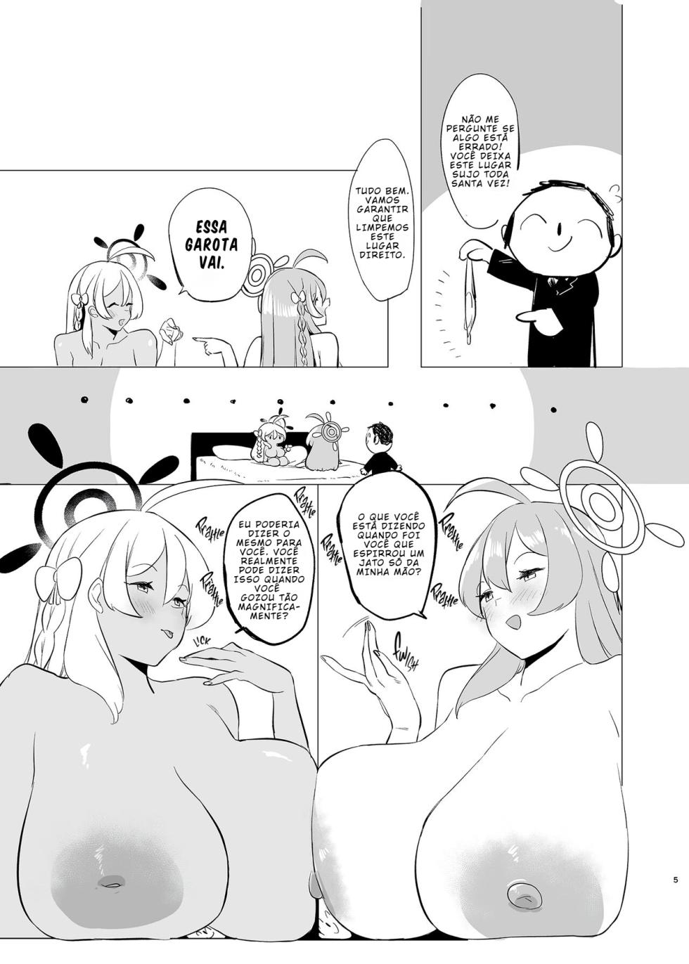 [Rugarer-House (Ruga Ossan)] Kivotos Mesu Kurabe Urawa Hanako VS Urawa Hanako (Blue Archive) [Portuguese-BR] [BLACKSUB] - Page 4