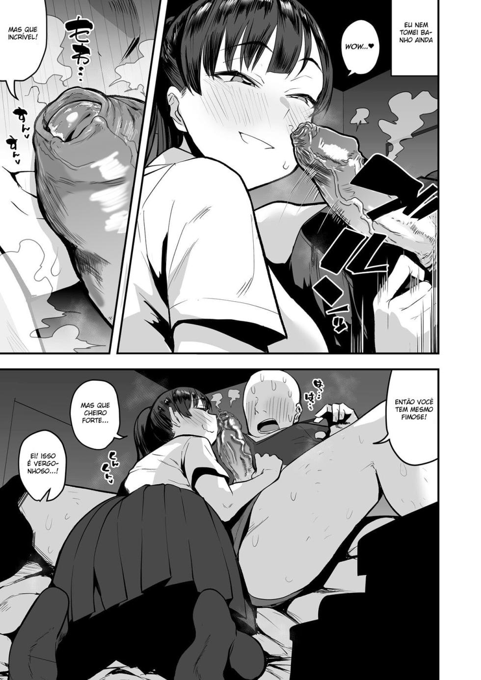 [Anon's Flood Myth (Anon 2-okunen)] Imouto no Tomodachi ga Dosukebe Taishuu Feti Sugite, InCha no Ore to Kikenbi Nakadashi Hamemakuri [Portuguese-BR] [Decensored] - Page 11