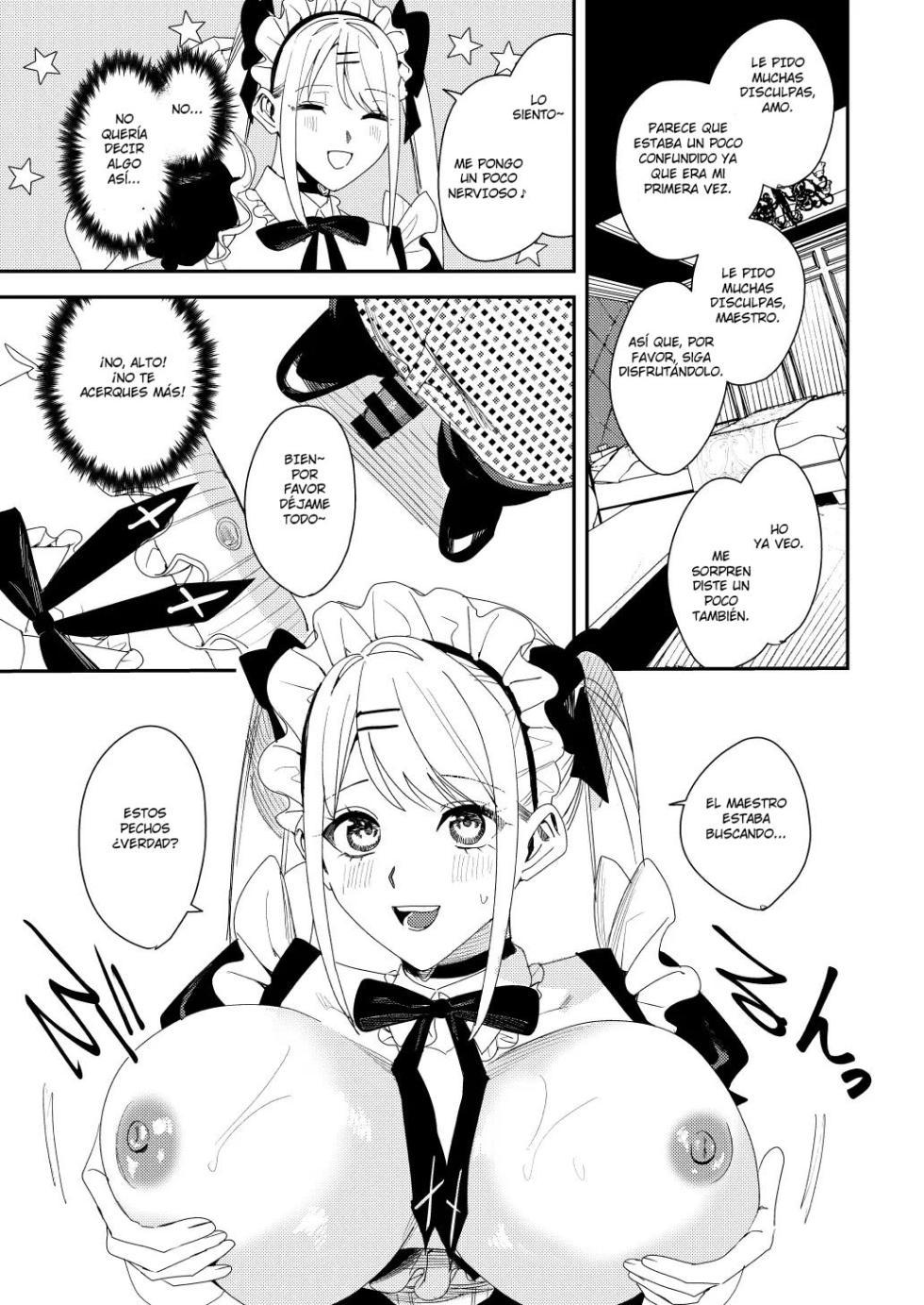 [Amuai Okashi Seisakusho (Betty)] Sekuhara Kyaku wa Maid ni shite Gohoushi Saseyo [Spainsh] [TF SCANS] - Page 24