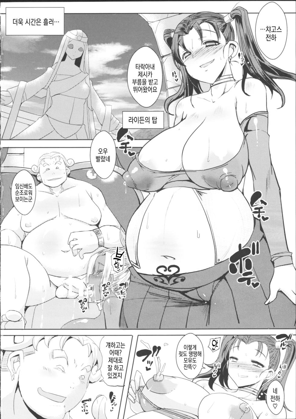 (C90) [YOMOTHUHIRASAKA (bbsacon)] Ochizuma no Inka | 타락한 유부녀의 음화 (Dragon Quest VIII) [Korean] - Page 32