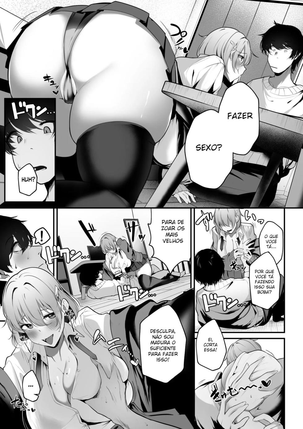 [Sakyu Syogun (Ksyum)] Ooya no Musume no Kyonyuu Gal ni Benkyou Oshietara Ecchi Shite Kureta Hanashi [Portuguese-BR] [Digital] - Page 9