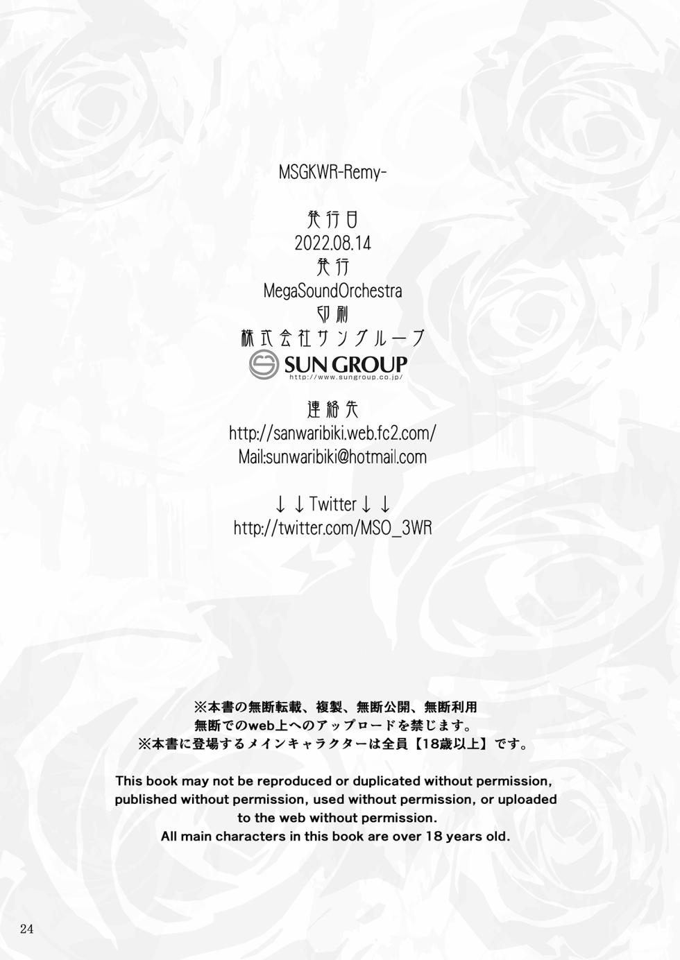 [MegaSoundOrchestra (Sanwaribiki)] MSGKWR-Remy- (Touhou Project) [Chinese] [堕樱汉化组] [Digital] - Page 23