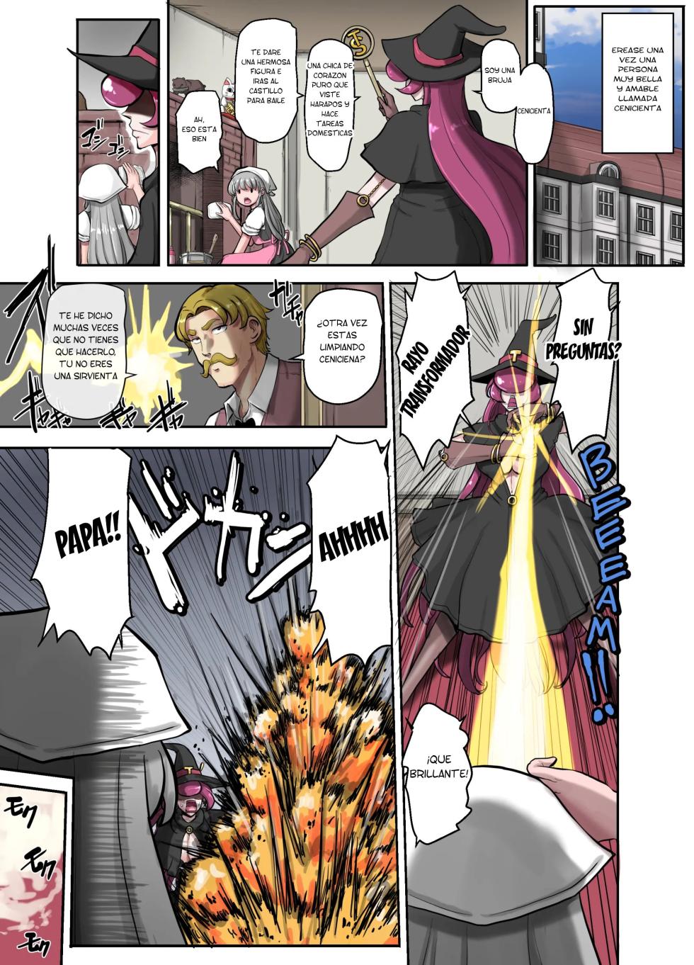 [Greg Soujou (Teiesuya)] Nyotaika Douwa Papaderella ~ Papa Suki Musume wa Nyotaika Papa o Haramasetai [Spanish] [TF Scans] - Page 3