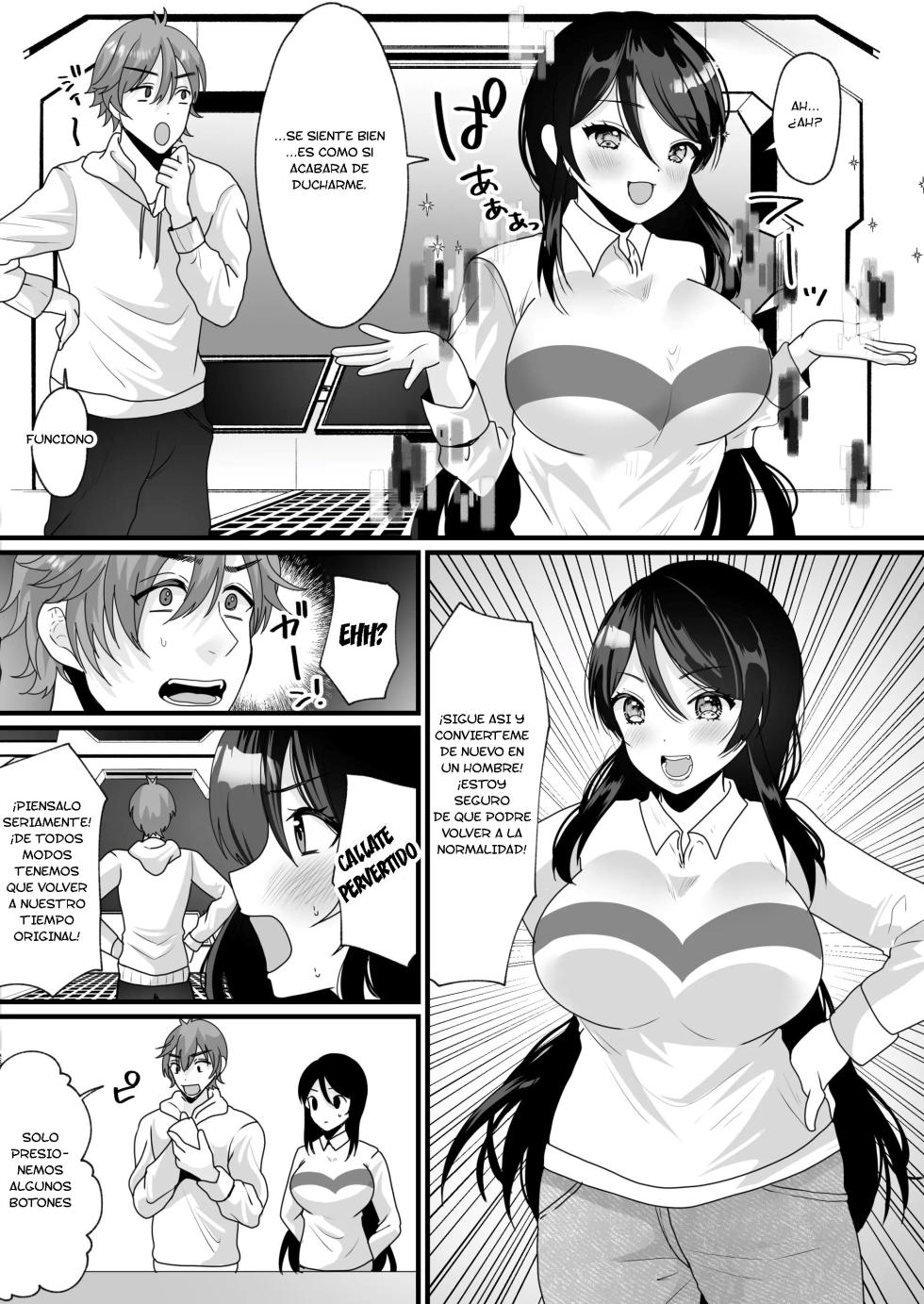 [Mashiro no Hihoukan (Labui)] Nyotaika de Time Slip!? Genshi Sekai de Akuyuu to Fuufu Seikatsu!? [Spanish] [TF Scans] - Page 20