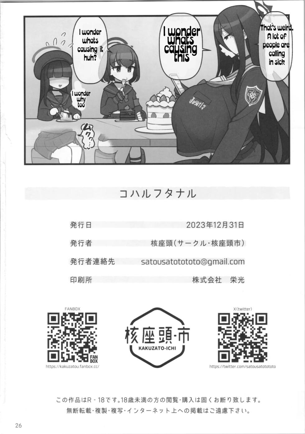(C103) [Kakuzato-ichi (Kakuzatou)] Koharu Futanaru (Blue Archive) [English] [Diegsterr] - Page 28