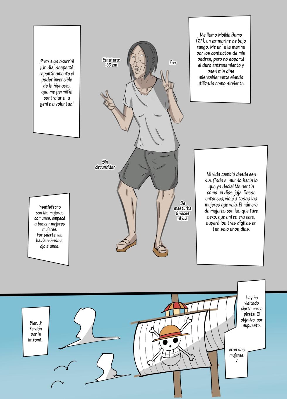 [Ekaki Gaikokujin] One Piece × Muteki Kimootoko｜One Piece × El Tipo Espeluznante Que Tiene Un PODER INVENCIBLE 1-3 + Extras (One Piece) [Spanish] [Al chile no sé Scan] - Page 2