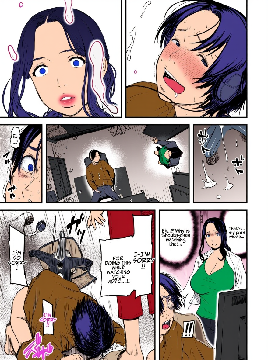 [Tsuzura Kuzukago] AV Joyuu no Kaa-san to Hikikomori no Boku ga Sex Suru You ni Natta Wake | My Mom is a Porn Actress 0 [Colorized] [English] [WIP] - Page 7