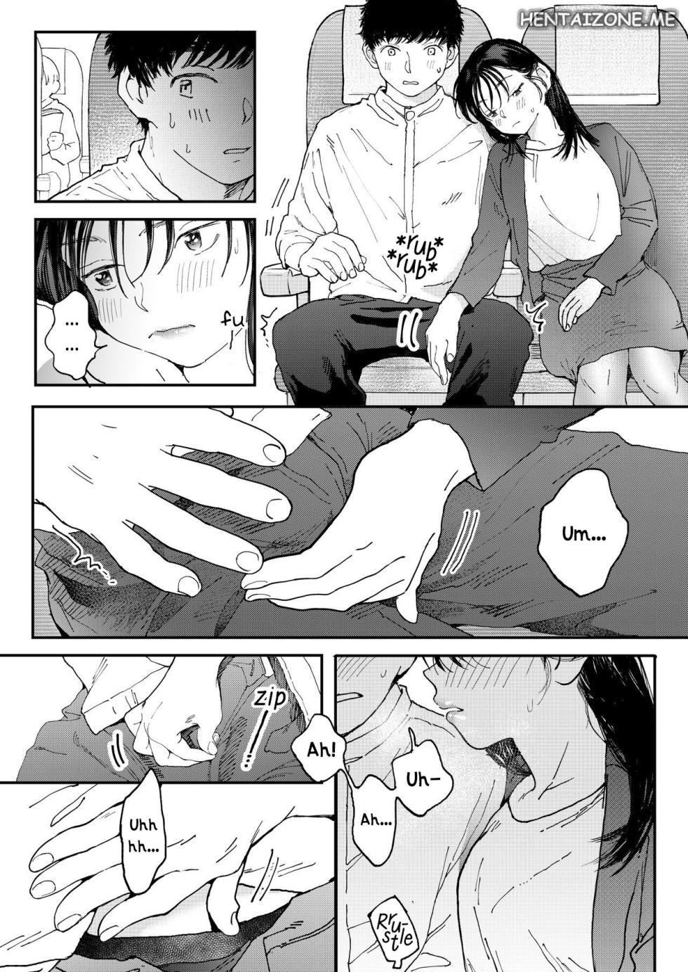[Denbu Momo] Muramura OL-san wa Hikouki no Naka demo Seiyoku o Mitashitai | Il Viaggio Aereo [Italian] [Digital] - Page 15