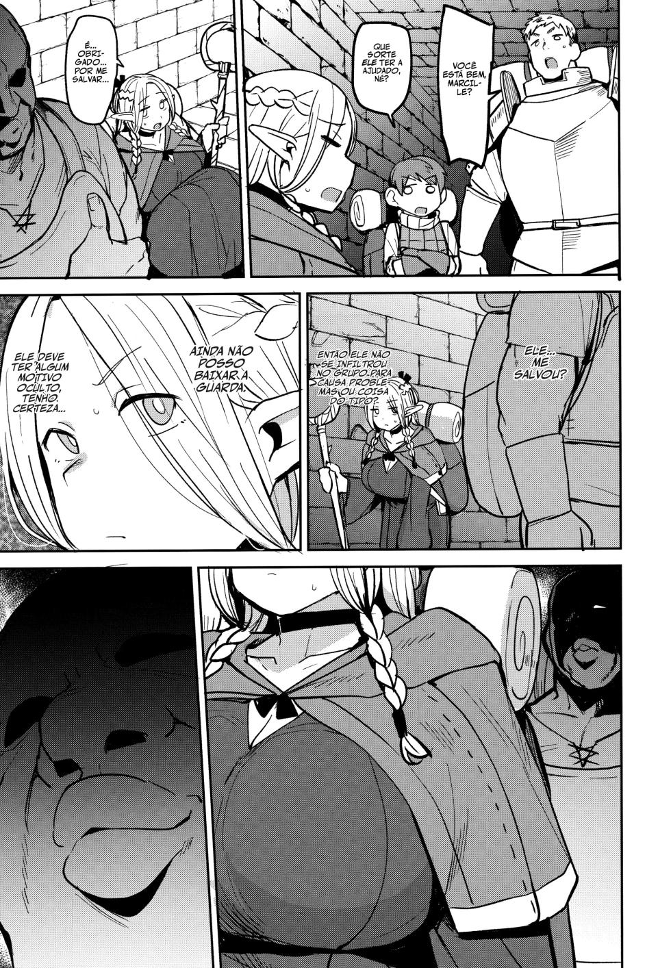 (C106) [North70 (Nanao Yukiji)] Chin Ochi Donkusa Elf | Elfa Idiota Enganada e Comida (Dungeon Meshi) [Portuguese-BR] - Page 6