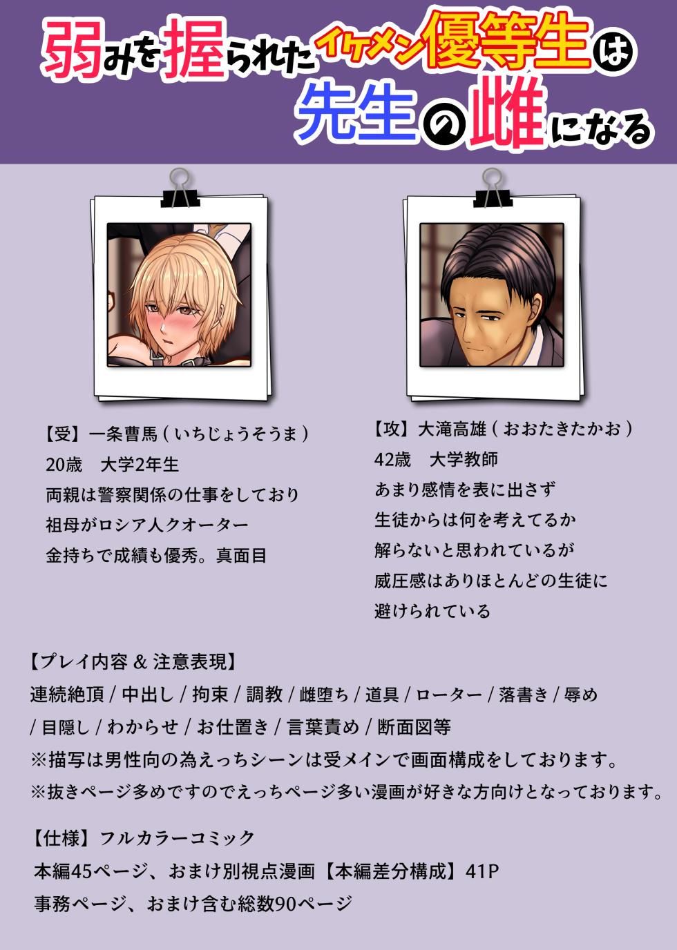 [Erudorado kobo (Ryuuinji)] Yowami o Nigirareta Ikemen Yutosei wa Sensei no Mesu ni Naru [Digital] - Page 2