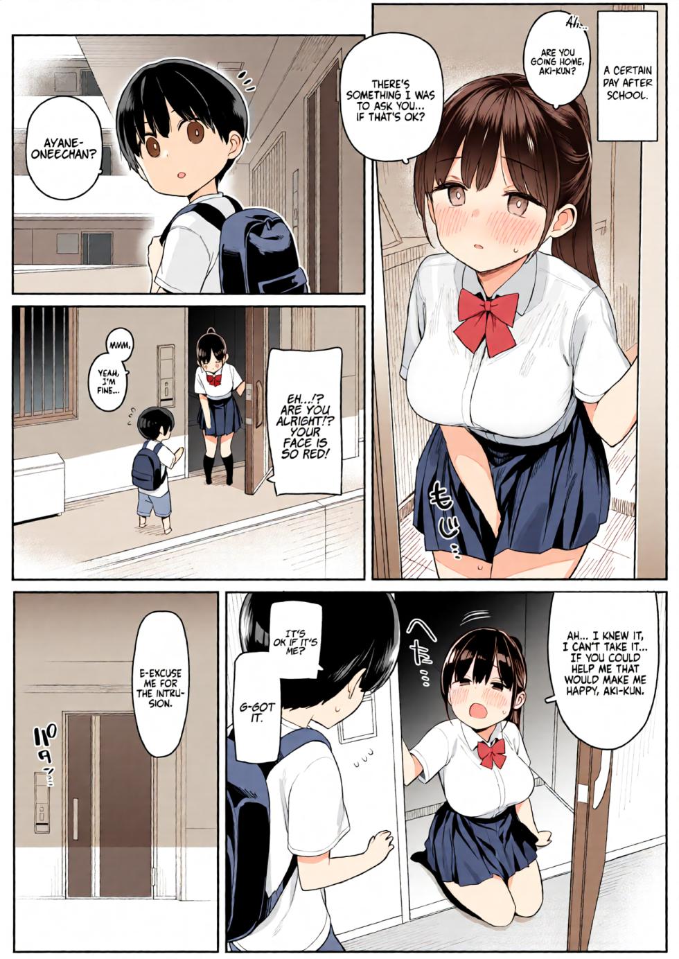 [Higuma-ya (Nora Higuma)] The Story of How The Big Sister Neighbor Squeezed My Semen Because She was a Succubus [English] [LumaNH] [AI Colored] - Page 2
