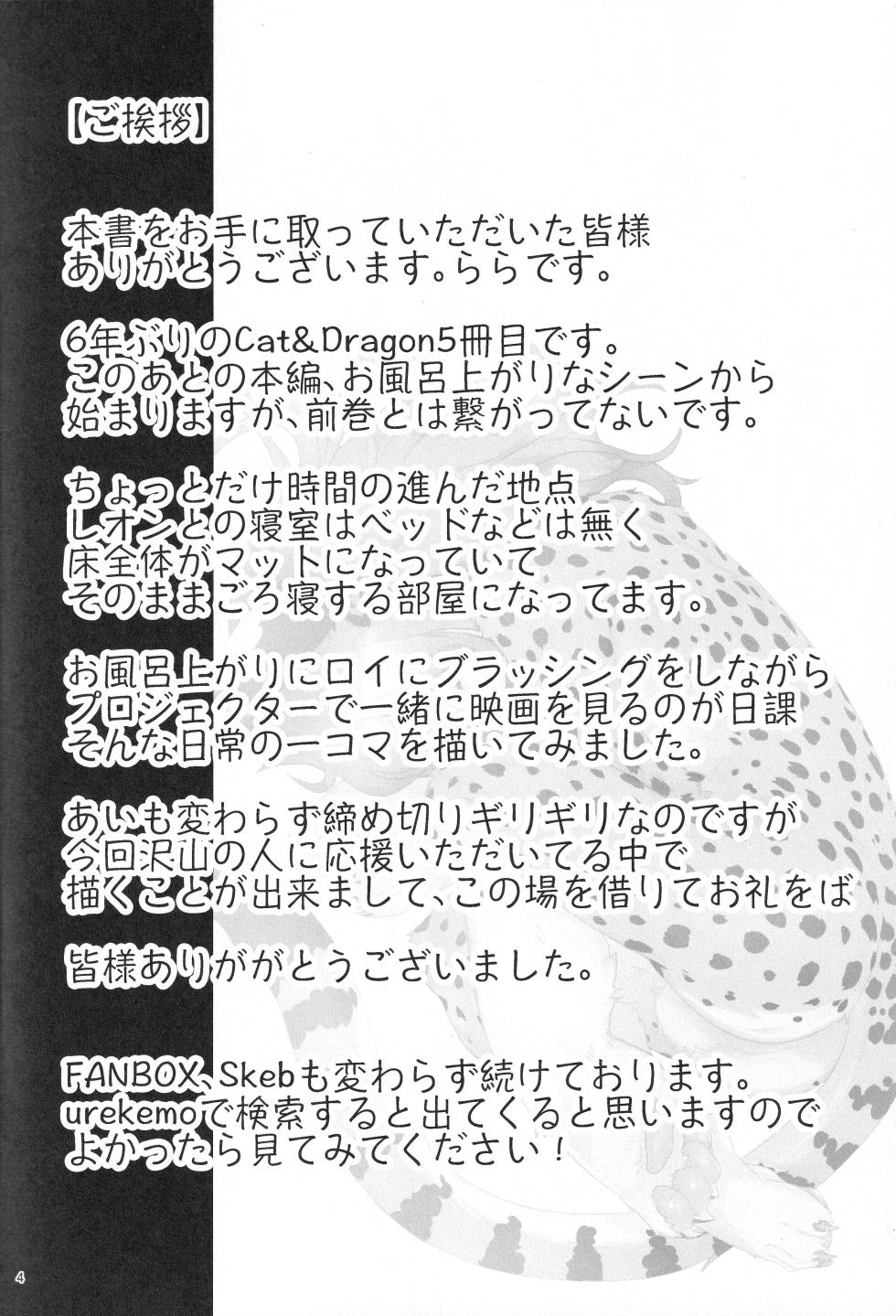 (Kemoket 16)[Tail Spot (Urekemo LaLa)] Cat and Dragon 5 - Page 3