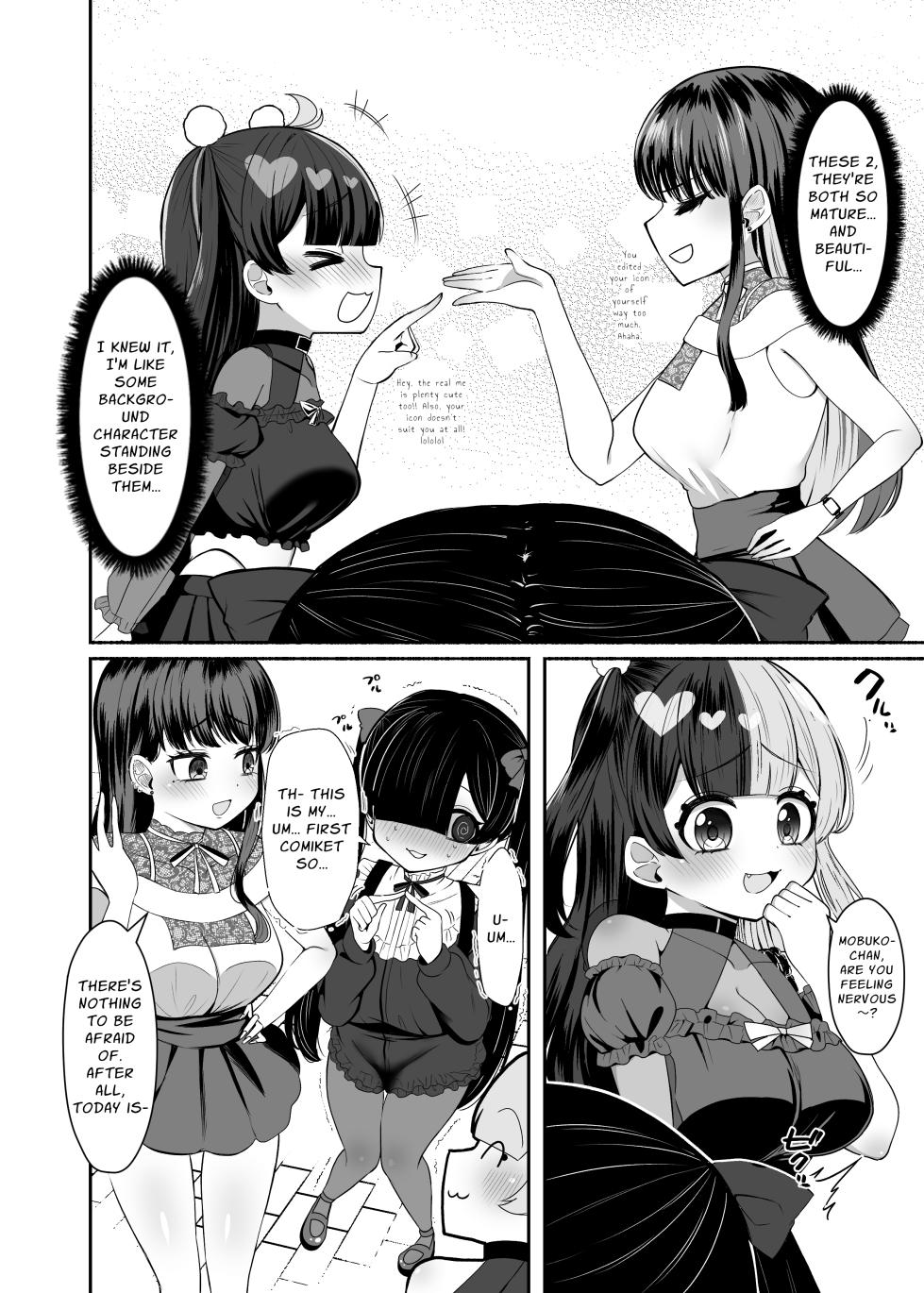 [LittlePencil (Emumiya Nyamu)] Ochinpo Joshi 3-nin, NatsuComi Senrihin Yominagara Nuite Hamete Mata Nuita. | Three Dick Girls Jerked Off To Their Summer Comiket Loot, Fucked, And Then Did It Again [English] [Penguin Piper] [Digital] - Page 5