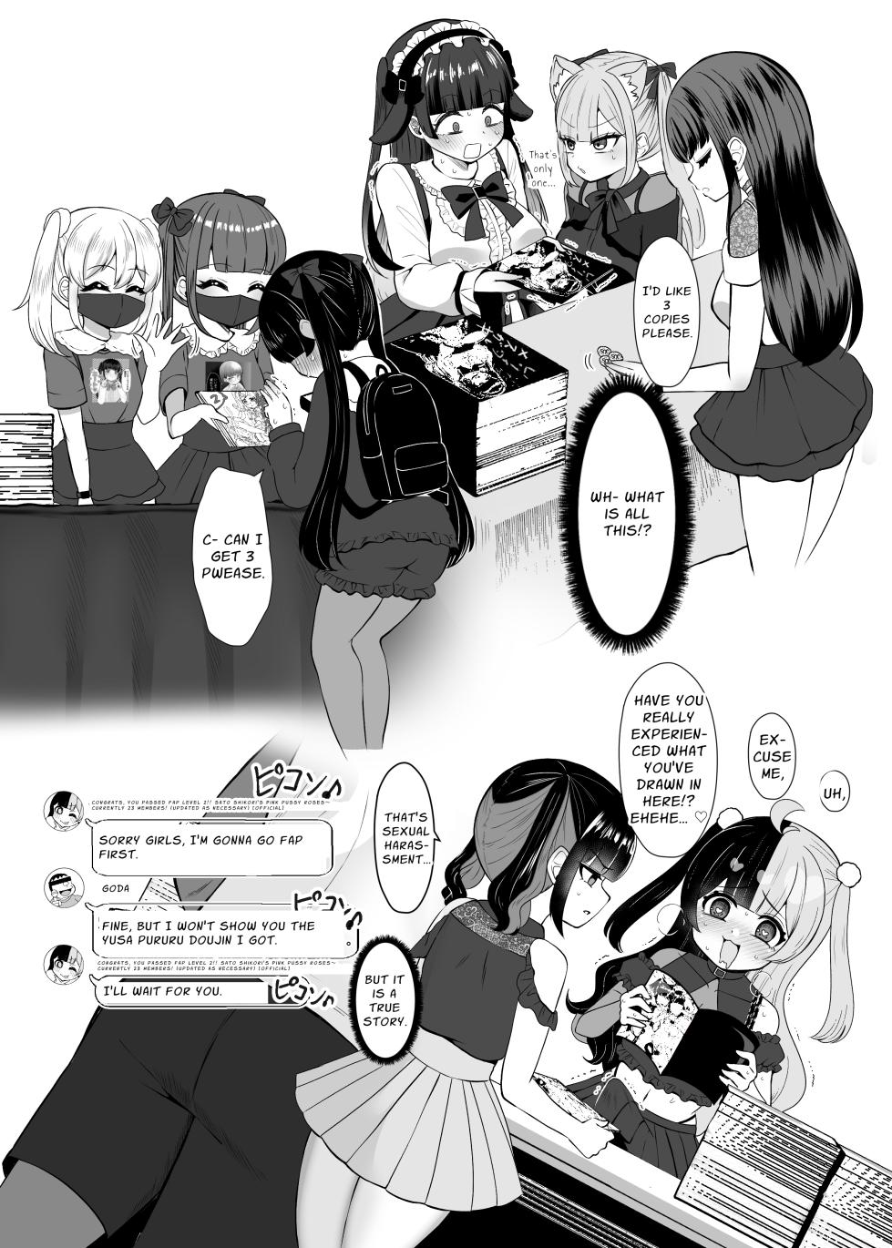 [LittlePencil (Emumiya Nyamu)] Ochinpo Joshi 3-nin, NatsuComi Senrihin Yominagara Nuite Hamete Mata Nuita. | Three Dick Girls Jerked Off To Their Summer Comiket Loot, Fucked, And Then Did It Again [English] [Penguin Piper] [Digital] - Page 7