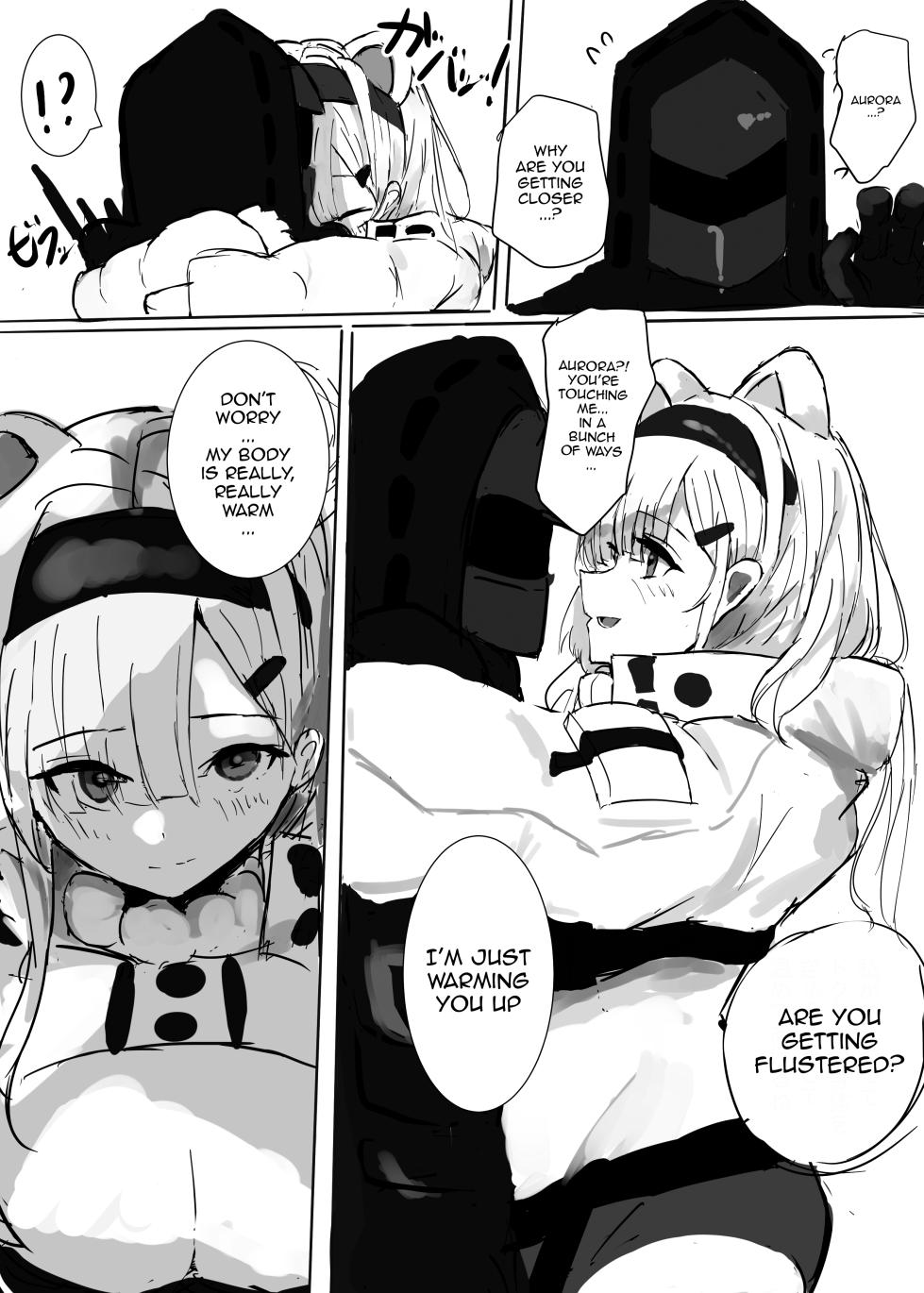 [Sunaneko] Aurora-chan to Karada Attame Ecchi o Suru Ohanashi | Story about Doing Lewd Things with Aurora as She Warms My Body (Arknights) [English] {Doujins.com} - Page 3