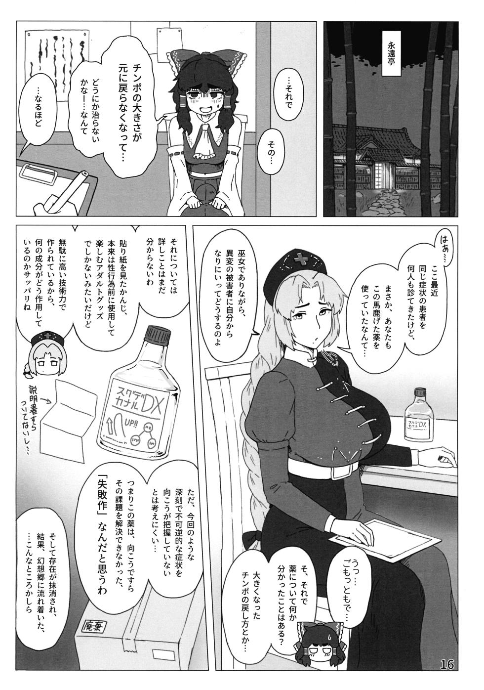 (C106) [Kari=Handle] Touhou Futanari Jihen Miko to Yousei, Hajimete no Nyoudou Sex (Touhou Project) - Page 18