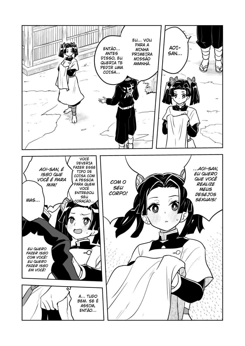 [Zenra Restaurant (Heriyama)] Mata Onegaishimasu Aoi-chan Itsumo no Atatakai Kango o... (Kimetsu no Yaiba) [Portuguese-BR] - Page 7