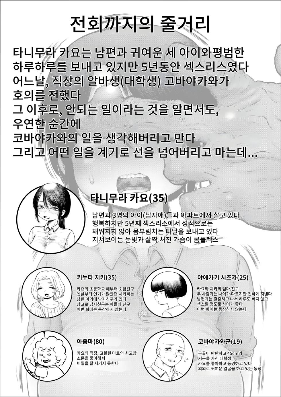 [Hiyori no seiyoku (Kawata Hiyori)] 100-Nichigo ni Shokuba no Toshishita Baito to Anal Sex Suru Shufu (35) 8~14-Nichigo | 100일 후에 직장의 연하 알바생과 애널 SEX하는 주부(35) 8~14일후 [Korean] [Digital] - Page 3