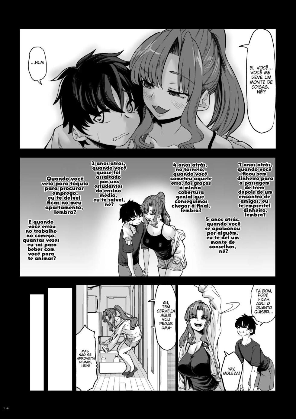 [Nanakorobi Yaoki (kinntarou)] Shinchou 211 cm no Jirai-kei Joshi ni Nerawarete mou Nigerarenai 2 [Portuguese-BR] [Digital] - Page 13