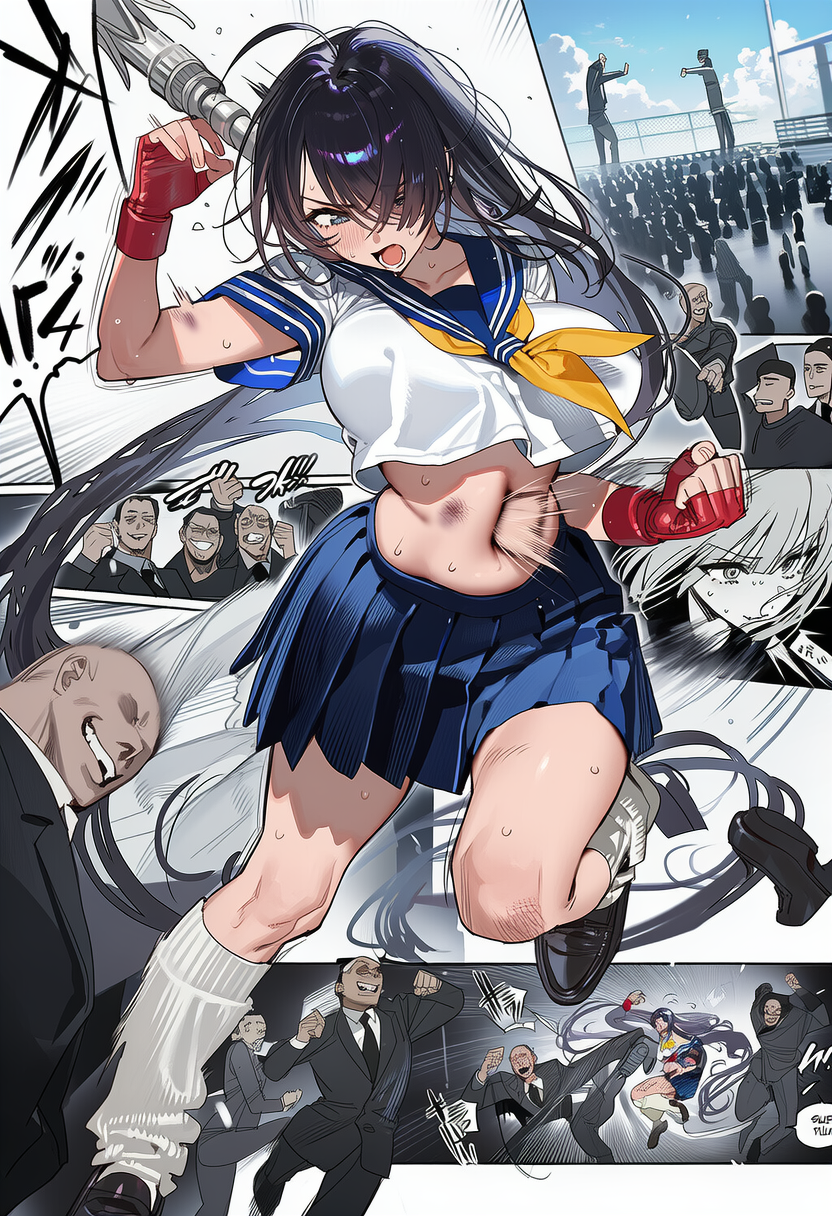 Fight thousands of penis alone [AI Generated] - Page 2