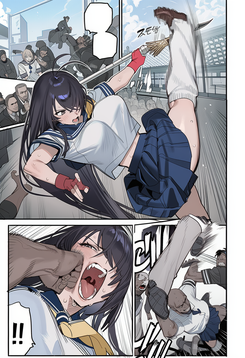 Fight thousands of penis alone [AI Generated] - Page 7