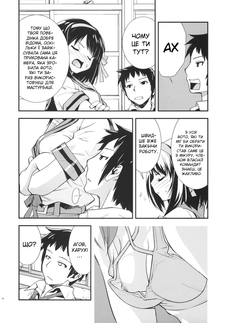 (C72) [Hapoi-dokoro (Okazaki Takeshi)] ANOMALY 0 | Нульова аномалія (The Melancholy of Haruhi Suzumiya) [Ukrainian] - Page 9