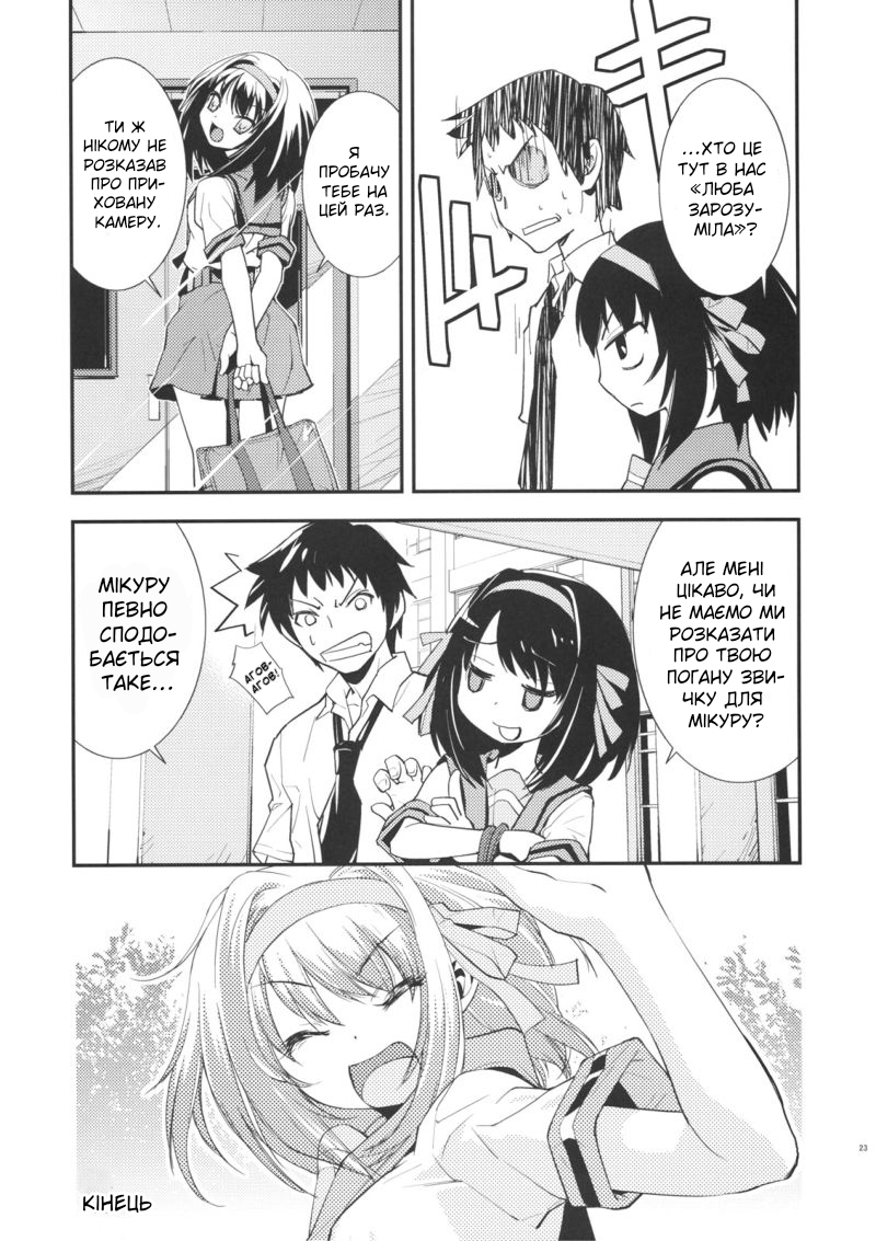 (C72) [Hapoi-dokoro (Okazaki Takeshi)] ANOMALY 0 | Нульова аномалія (The Melancholy of Haruhi Suzumiya) [Ukrainian] - Page 22